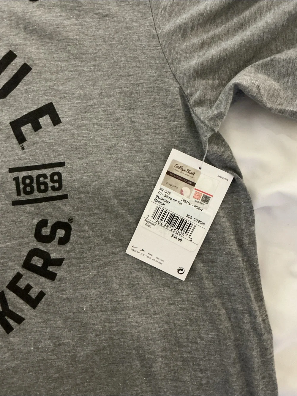 Nike Gray Purdue Boilermakers Graphic Tee
